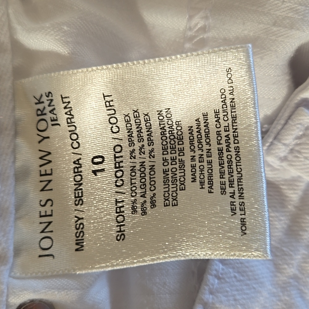 Sz 10 white Jones of New York jeans - Picture 3 of 4